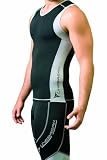 Linebreak Men's Compression Tank Black/Silver Medium