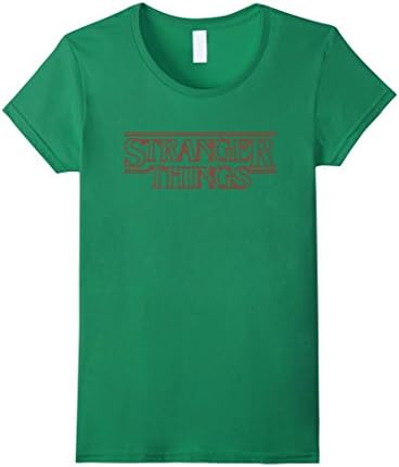 Women's stranger and things tshirt Small Kelly Green