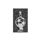 Univ Of Kentucky Uk Soccerball Pendant (Silver)