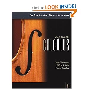 Student Solutions Manual Single Variable Calculus