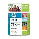Original HP 74/75 Ink Cartridges Combo-Pack in Retail Packaging