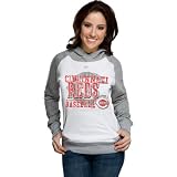 Cincinnati Reds White Women's All Hooked Up Hooded Fleece Sweatshirt