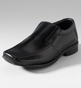 Older Boys Wide Fit Leather Slip-on School Shoes