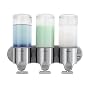 simplehuman Stainless Steel Wall-Mount Triple Shampoo and Soap Dispenser