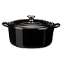 Le Creuset Enameled Cast-Iron 7-1/4-Quart Round French Oven, Black Onyx