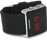 Mirror Men Lady LED Digital Sport Unisex Watch Gift,- Black Colors