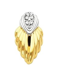 14K Two-Tone Gold Diamond Pendant - 0.19 Ct. -- LIFETIME WARRANTY