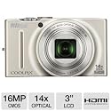 Nikon COOLPIX S8200 16.1 MP CMOS Digital Camera with 14x Optical Zoom NIKKOR ED Glass Lens and Full HD 1080p Video (Silver)