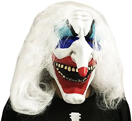 Latex Creepy Horror Devil Clown Mask Halloween Party Cosplay Theater Animal Mask (B)