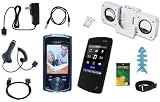 11 Items Accessory Combo Kit for Sony Walkman S Series Video MP3 Player (NWZ S540, NWZ S544 and NWZ S545): Includes One (Clear) Soft Gel TPU Skin Case Cover, One (Black) Silicone Skin Case, LCD Screen Protector, Armband, Belt Clip, Wall Charger, Car Charger, 2in1 USB Cable, 3.5mm Auxillary Cable, Foldable Mini Speakers and Light Blue Fishbone Style Cable/Earphone Smart Wrap