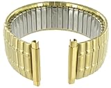 18-22mm Straight End Speidel Twist-o-flex Gold Tone Stainless Steel Watch Band 1393/32