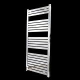Milano Flat Chrome Heated Bathroom Towel Rail Radiator X Mm 1600 550 Picture