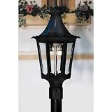 Gas Light America GL1400 Cast Aluminum Natural Gas Light With Open Flame Burner On Post Mount