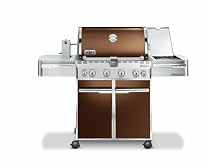 Weber 1742301 Summit E-450 Propane Tuck-Away Rotisserie Grill, Copper