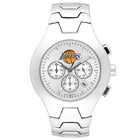 Los Angeles Lakers Mens NBA Hall of Fame Chronograph Watch Bracelet