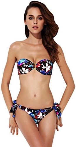 Thr Fille Women's Bra Bikini Suit L Printed
