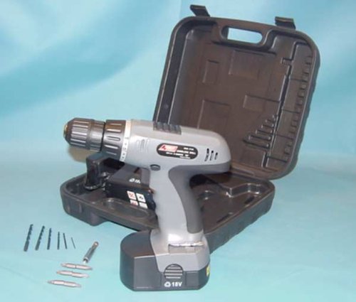 18 VOLT CORDLESS DRILL W/ 2 BATTERIES + DRILL BITS 18v 18 VOLT CORDLESS DRILL W/ 2 BATTERIES + DRILL BITS 18v