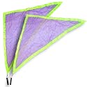 Gossamer Flag Poi - UV Green/Purple