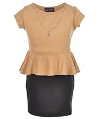 Toddler Peplum Polyester/Spandex  Dress