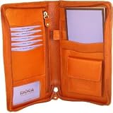 Genuine Leather Zip Around Travel Companion