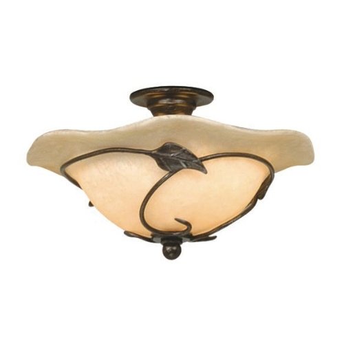 Vine Ceiling Fan Light Kit in Oil Shale with Amber Flake Glass