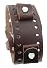 Nemesis #BN-B Brown Wide Leather Cuff Wrist Watch Band
