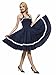 Maggie Tang Women's 1950s Halter Vintage Rockabilly Dress