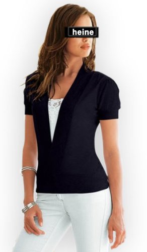 Modischer V-Pullover von Heine in schwarz Gr. 40
