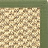 IMAGE OF Sundial Sisal Rug with Olive Green Extra Wide Canvas Binding - 3x5