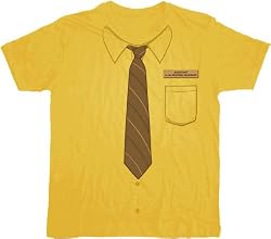 The Office Dwight Neck-Tie Work Shirt Mustard T-shirt Tee