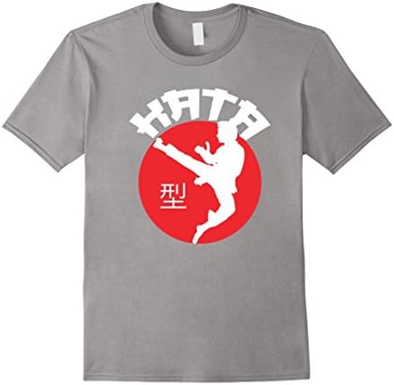 Men's Kata Karate Japanese Letter Martial Arts Training T-Shirt Medium Slate