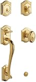 Baldwin 85327.003.ENTR Bethpage Sectional Trim Handleset with Bethpage Knob, Lifetime Polished Brass