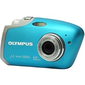 Olympus Mju Mini Crystal Blue Digital camera [4MP , 2 x Optical Zoom]