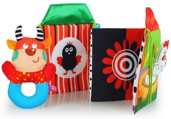 Pacify 3D Bed Around Rattle Teether Safety Mirror Paper Cloth Cloth Book Story Game Baby Newborn Infant Toy Gift