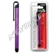 Apple iPhone, iPod Touch iTouch Stylus Pen CLIP (Purple Body, Black Ends)