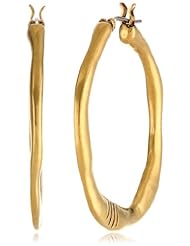 The SAK Small Organic Click Gold Hoop Earrings