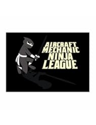 Home: Teeburon Aircraft Mechanic Ninja League Pack of 4 Decal - Teeburon
