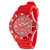 Ice Watch - SI.RD.B.S.09 - Montre Homme - Quartz Analogique - Cadran Rouge - Bracelet Silicone Rouge - Grand Mod�le