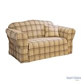 Surefit Arlington Plaid Flax Sofa Slipcover Couch