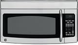 GE Spacemaker JVM1850 1.8 cu. ft. Over-the-Range Microwave Oven with 1100 Cooking Watts, CircuWave Cooking System, Sensor Cooking, Recessed Turntable, Full-Width Active Hidden Vent, 300 CFM Venting and Full-View Cooktop Lighting
