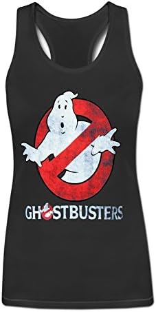 Luosha Women's Ghostbusters Graphic Tank Top S Black