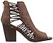 Rampage Womens Viva Peep toe Side Cut Out Block Heeled Bootie