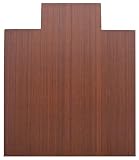 Anji Mountain Bamboo Rug Co. Bamboo Roll-Up Chair Mat - Dark Cherry - 48 x 52.5, 8mm thick, felt backing, Dark Cherry