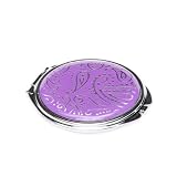 Purple Paisley Metal Cosmetic Makeup Purse Mirrors