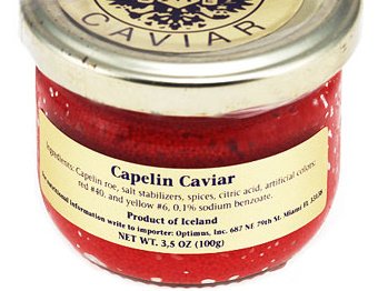 Red Capelin Caviar - pasteurized caviar - 3.5 oz 100 gr, Iceland. by Apilcina