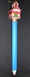 9" Wooden Pencil With School House Teacher Christmas Ornament #248566