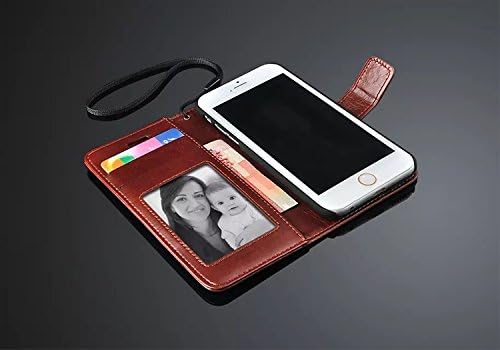 Apple iPhone (6S PLUS,6 PLUS) leather Case,Vkied(TM) (Black) Deluxe Unique Leather Wallet Phone Case Cover &amp; Cards Slots with Vkied(TM) iPhone Screen Protector, Stylus and Cleaning Cloth