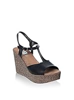 JULIE JULIE Sandalias de cuña (Negro)