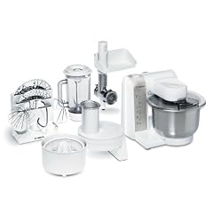 Bosch MUM4880 K�chenmaschine / 600 Watt / Edelstahl-R�hrsch�ssel / Durchlaufschnitzler / Mixeraufsatz Kunststoff / Fleischwolf / Zitruspresse / Rezept DVD
