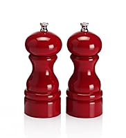 2 Small Lacquer Wood Condiment Set